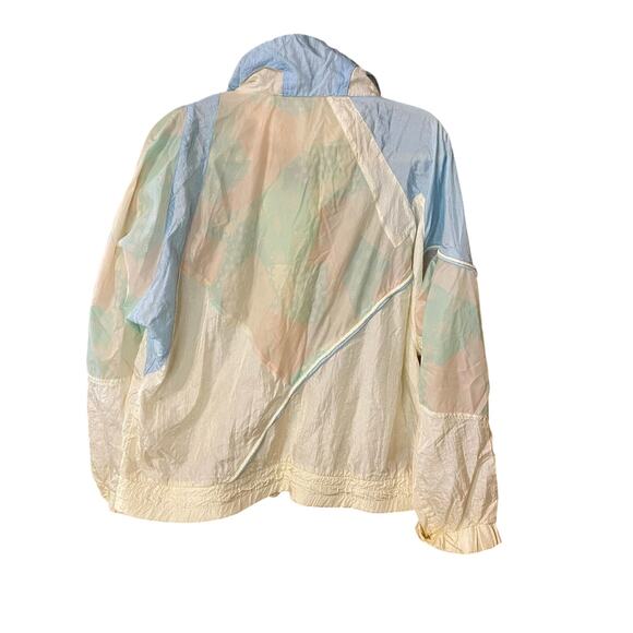 Vintage Otello Pelle 80s Pastel Lightning Windbreaker Jacket Size L Hong Kong - Picture 2 of 13